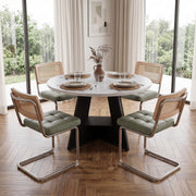 Hawsaiy 5 Piece Round Dining Table Set for 4, 47.3