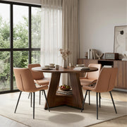 Hawsaiy 5 Piece Round Dining Table Set for 4, 47.3