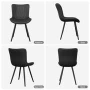 Hawsaiy Modern PU Leather Dining Chairs Set of 2/4/6 with Metal Legs for Dining Room