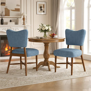 Hawsaiy Dining Chairs Set of 2/4/6, Upholstered Fabric Dining Room Chairs, Mid Century Modern Kitchen Chairs with Solid Wood Legs & Cross-Brace Support, Farmhouse Side Chairs for Dining Room