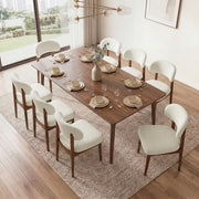 Hawsaiy Dining Chairs Set of 2/4/6, Upholstered Kitchen & Dining Room Chairs with Solid Wood Frame, Curved Back Side Chairs