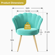 Hawsaiy Velvet Accent Chair with Gold Metal Legs for Bedroom,Living Room