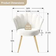 Hawsaiy Velvet Accent Chair with Gold Metal Legs for Bedroom,Living Room