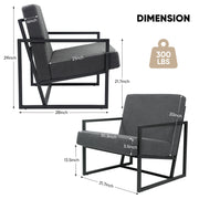 Hawsaiy Accent Chair with Metal Frame, Teddy Fleece Living Room Chairs with Foam Seat Cushions, Comfy Reading Armchair for Bedroom