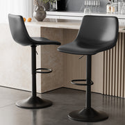 Hawsaiy Modern Swivel Bar Stools Set of 2/4, Adjustable Faux Leather Counter Height Chairs with Back for Kitchen Island