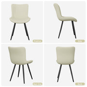 Hawsaiy Modern PU Leather Dining Chairs Set of 2/4/6 with Metal Legs for Dining Room
