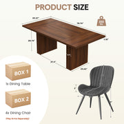 Hawsaiy Dining Table Set for 6, 78