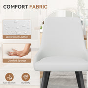 Hawsaiy PU leather Dining Chairs Set of 2/4 with Durable Metal Legs