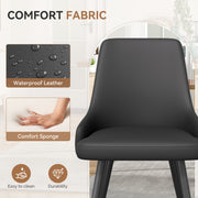 Hawsaiy PU leather Dining Chairs Set of 2/4 with Durable Metal Legs