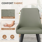 Hawsaiy PU leather Dining Chairs Set of 2/4 with Durable Metal Legs