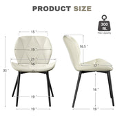 Hawsaiy Modern Ergonomic Dining Chair Set of 2 with Metal Legs