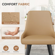 Hawsaiy PU leather Dining Chairs Set of 2/4 with Durable Metal Legs