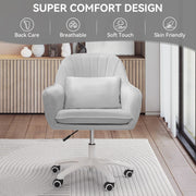 Hawsaiy Comfy Office Chair with Lumbar Support Pillow,Desk Chair with Smooth Wheels for Home Office