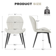 Hawsaiy Modern Ergonomic Velvet Dining Chair Set of 2/4/6 with Sturdy Metal Legs