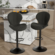 Nalupatio Bar Stools Set of 2 Modern Swivel Bar Chairs, Barstools Counter Height with High Backrest, Easy 3-5 Minute Assembly for Bar, Kitchen, Dining Room Beige