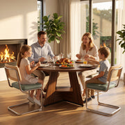 Hawsaiy 5 Piece Round Dining Table Set for 4, 47.3