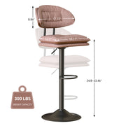 Hawsaiy Adjustable Ergonomic Design Barstools with Double-Layer Upholstered Set of 2/4 for Kitchen Island