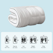 Hawsaiy 4 Inch Memory Foam Mattress Topper Dual Layer Pad -2 Inch Gel Memory Foam & 2 Inch Pillow Top Cover with 8-21 Inch Deep Pocket