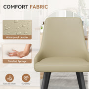 Hawsaiy PU leather Dining Chairs Set of 2/4 with Durable Metal Legs