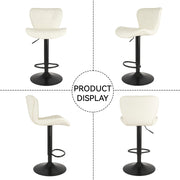 Hawsaiy Modern Adjustable Faux Leather Bar Stool with Back for Kitchen Island Set of 2/4