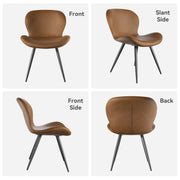 Hawsaiy Faux Leather Dining Chairs Set of 2/4/6 with Widened Backrest & Seat