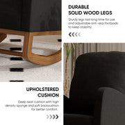 Nalupatio Rocking Chair Nursery, Reading Chair, Glider Accent Chair, Rocking Accent Chair with Wood Legs for Living Room, Bedroom Brown Coffee