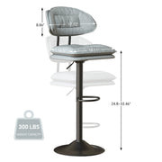 Hawsaiy Adjustable Ergonomic Design Barstools with Double-Layer Upholstered Set of 2/4 for Kitchen Island