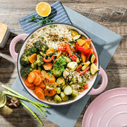 Hawsaiy 6QT Enameled Cast Iron Dutch Oven, Non-Stick, Dual Handles, with Lid for Baking & Cooking