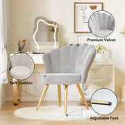 Hawsaiy Velvet Accent Chair with Gold Metal Legs for Bedroom,Living Room