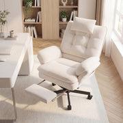 Hawsaiy Big and Tall Office Chair with Footrest, Ergonomic Executive Desk Chair with Flip-Up Arms, Reclining High Back Computer Chair with Headrest & Side Pockets