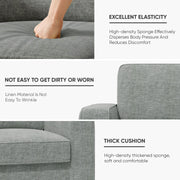 Hawsaiy Swivel Accent Chair, Cozy Linen Reading Chair for Adults, Comfy Single Sofa Chair with Extra Wide Armrests, Mid-Century Modern Arm Chair for Living Room, Bedroom, Office