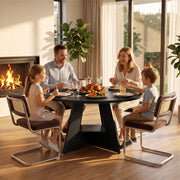 Hawsaiy 5 Piece Round Dining Table Set for 4, 47.3