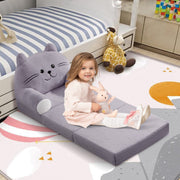 Hawsaiy Kids Sofa 2-in-1 Foldable Armchair with Liner Filler Cute Cartoon Lazy Sofa Bed for Living Room or Bedroom
