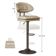 Hawsaiy Adjustable Ergonomic Design Barstools with Double-Layer Upholstered Set of 2/4 for Kitchen Island