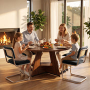 Hawsaiy 5 Piece Round Dining Table Set for 4, 47.3
