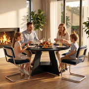 Hawsaiy 5 Piece Round Dining Table Set for 4, 47.3