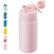 Hawsaiy 12oz Insulated Kids Water Bottle with Double Drinking Lids, Stainless Steel Water Bottle for School & Outdoor