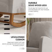 Nalupatio Rocking Chair Nursery, Reading Chair, Glider Accent Chair, Rocking Accent Chair with Wood Legs for Living Room, Bedroom Brown Coffee