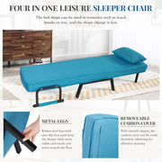 Hawsaiy Convertible Sleeper Leisure Recliner, Adjustable Lounge Chair, Arm Chair, and Sofa Bed