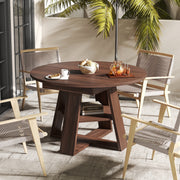 Hawsaiy 43.3-59 in Extendable Oval Dining Table for 4-6, Space-Saving Round Kitchen Table with Hidden Leaf Storage & Bottom Shelf for Small Space
