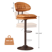 Hawsaiy Adjustable Ergonomic Design Barstools with Double-Layer Upholstered Set of 2/4 for Kitchen Island