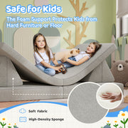 Hawsaiy Kids Sofas Modular 4PCS Sponge Armless Reclining Sofa with Removable Cover