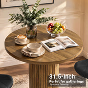 Hawsaiy Bar Table and Chairs Set for 2, 3-Piece Pub Table Set with 2 Adjustable Swivel Bar Stools, Counter Height Dining Table Set for Kitchen, Apartment, Home Bar, Small Space