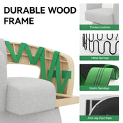 Nalupatio Swivel Barrel Accent Chair, Linen Fabric Upholstered Armchair with Wood Frame & Spring Support,Modern Comfy Lounge Sofa Chair with Round Back for Reading Living Room Bedroom,Beige