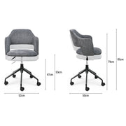 Hawsaiy Modern Office Chair with Smooth Rolling Casters for Home Office, Study Room, or Commercial Use