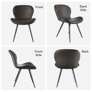 Hawsaiy Faux Leather Dining Chairs Set of 2/4/6 with Widened Backrest & Seat