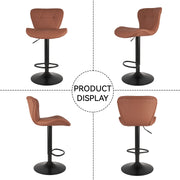 Hawsaiy Modern Adjustable Faux Leather Bar Stool with Back for Kitchen Island Set of 2/4