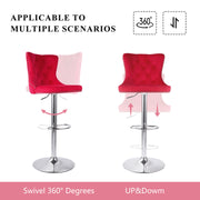 Hawsaiy Modern Upholstered Barstools Set of 2/4 with Tufted Velvet Backrest