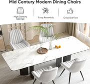 Hawsaiy Modern Upholstered Dining Chairs with Thick Cushions and Metal Legs Set of 2/4/6