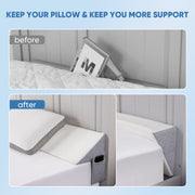Hawsaiy Wedge Pillow for Bed Gap Filler, Breathable Support Pillow with Removable Zipper Pillowcase, High-Density Foam, Large Pocket Storage